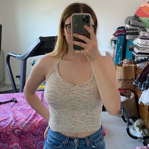 Knit halter top